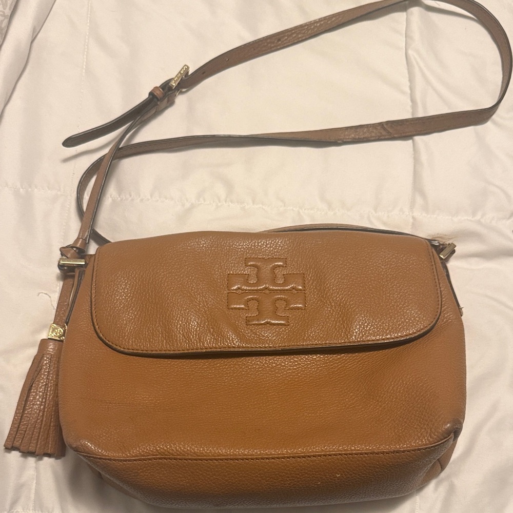 Tory Burch Brown Leather Crossbody Bag
